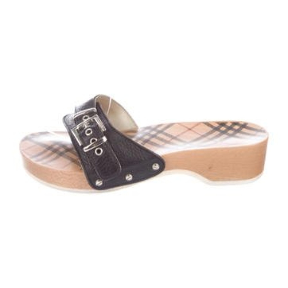 Burberry Leather Slide Sandals